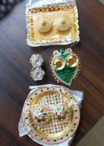 Decorative Pooja Thali Set