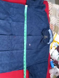 Men's Blue Casual Shirt measurement uploaded