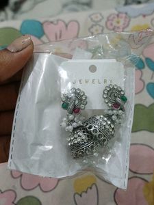 Oxidised Jhumka Earrings
