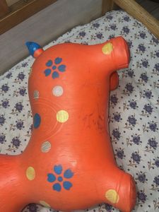 Orange Reindeer Bouncy Hopper Toy