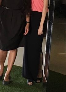 Black Maxi Dress with one side  Slits