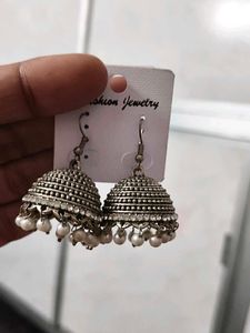 Ethnic Jhumka Earrings with Pearls