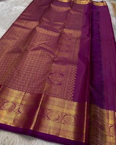 Elegant Magenta Kanjeevaram Silk Saree