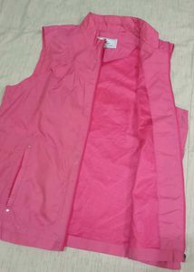 Pink Sleeveless Jacket