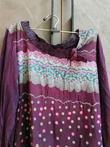 Vibrant Purple Polka Dot Top