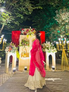 Sparkly White &amp; Pink Lehenga Choli