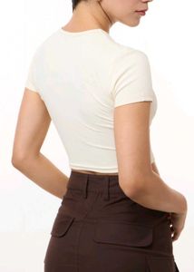 Newme Asia cream ribbed top