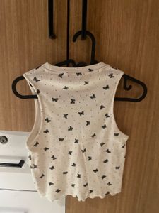 Socail Butterfly Print tank top