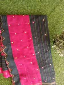 Elegant Pink and Green Saree