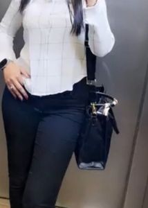 Chic Black Textured Tote Bag