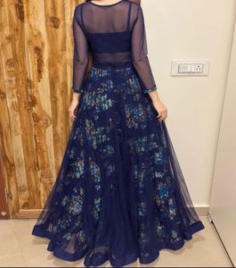 Stunning Blue Floral Ethnic Gown