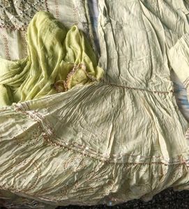 Green Kurta Set Dupatta