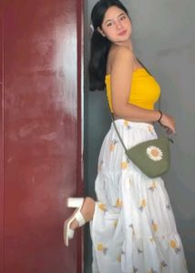Chic White Pineapple Print Maxi skirt