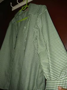 green check shirt