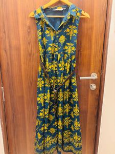Boho Print Sleeveless Maxi Dress