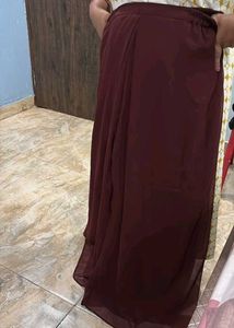 Brown Embroidered Lehenga Choli Set