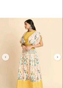 Floral Crop Top &amp; Skirt 1 Set