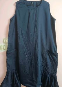 Navy Blue Sleeveless Tunic/Kurti