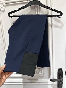 Navy Blue Pants with Black Accents