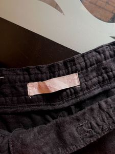 Linen Black Casual Pants