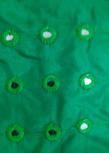 Green Embellished Blouse - Padded