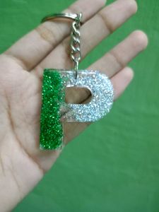 Resin P latter Keychain