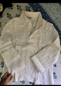 Armani Collection Cream Textured Shirt