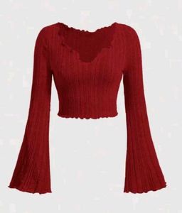 Chic Bell Sleeve Crop Top