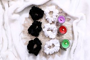 6 Pcs Satin Scrunchies Combo