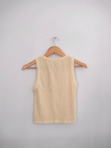 MANGO Yellow Gingham Tank Top