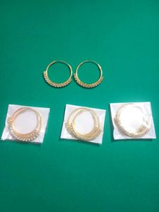 Pack Of 4 Sparkling Hoop Earrings