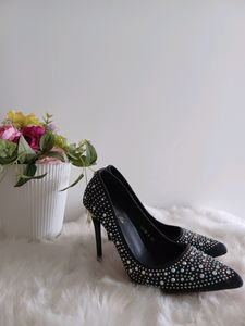 Dark Cinderella Crystal Designer Dupes Heels