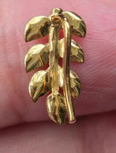 Elegant Gold Leaf Earrings SS925