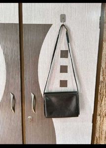 Vintage Black Leather Shoulder Bag