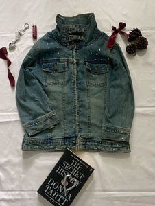 Rhinestone Vintage Denim Jacket🍂