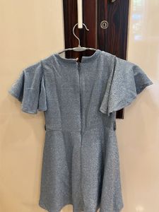 Sparkly Blue Party Dress with Embellishment