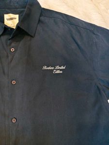 NEW Bonkers Navy Blue Short Sleeve Shirt