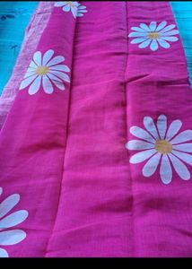 Beautiful Pink Floral Saree