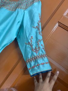 Elegant Teal Embroidered Kurta