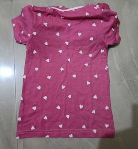 Girls' Heart Print T-Shirt