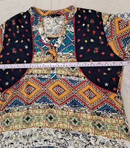 Madame Patterned Long Sleeve Top