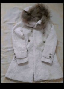 Cozy White Fur Hooded Coat