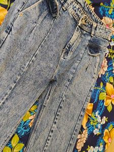 Acid Wash Wide Leg Jeans