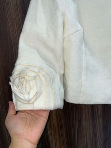 Cream Cropped Jacket