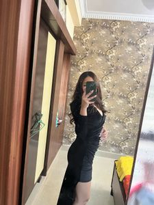 Sparkly Black Long Sleeve Dress