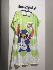 Cute Stitch Nightshirt free size Korean nighty