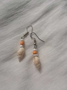 Boho Shell &amp; Bead Dangle Earrings