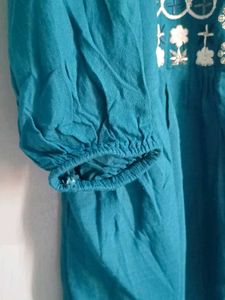 Boho Teal Kurta Tunic