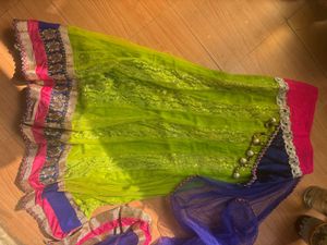 Saree With Lehanga Set