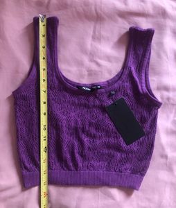 Westside Purple Crochet Tank Top